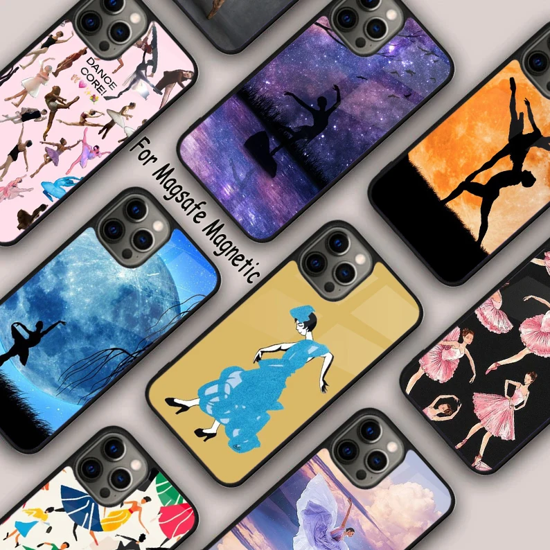 Record Dress Dancer Magnetic Phone Case For APPLE iPhone 16 14 13 12 11 Pro Max 15 Plus Wireless Charge With MagSafe Cover