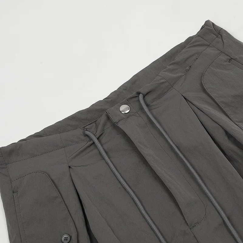 UPRAKF Black Grey Pants Straight-leg Loose Wide Leg Trousers Streetwear Comfort Fashion Hip Hop