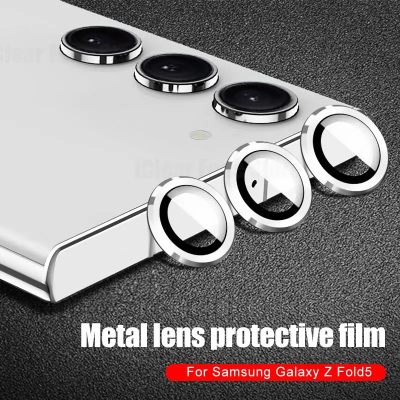 Camshield Metal Glass Camera Film Rings For Samsung Galaxy Z Fold 6 5 4 Fold5 Rear Lens Full Cover Cap Zfold5 Protector Locator