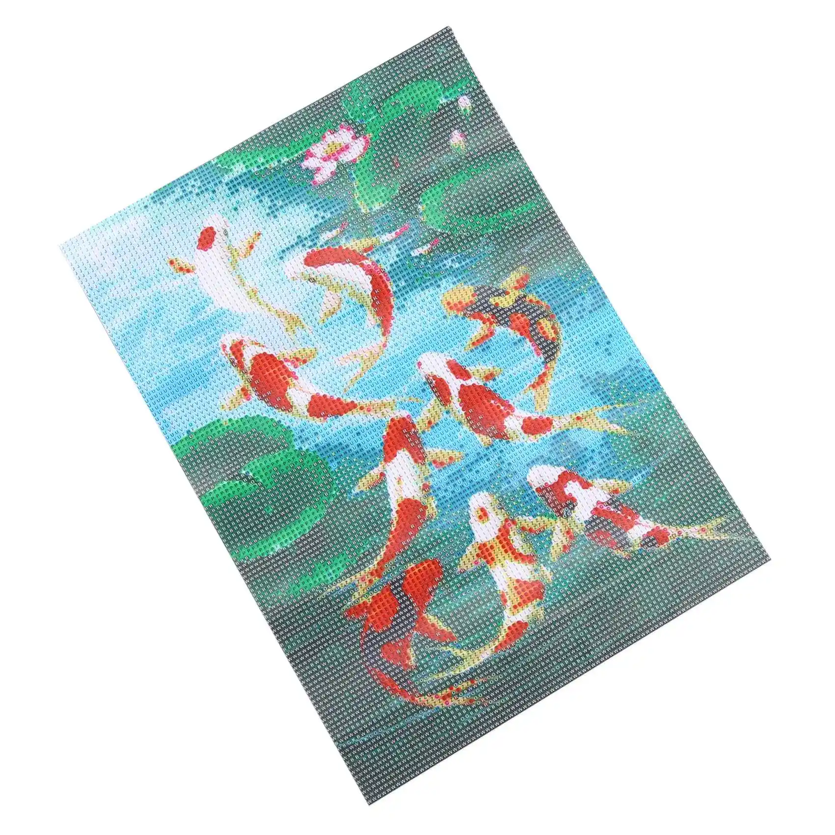 5D Art Diamond Painting Round Full Diamond Koi Carp kit punto croce ricamo decorazioni per la casa