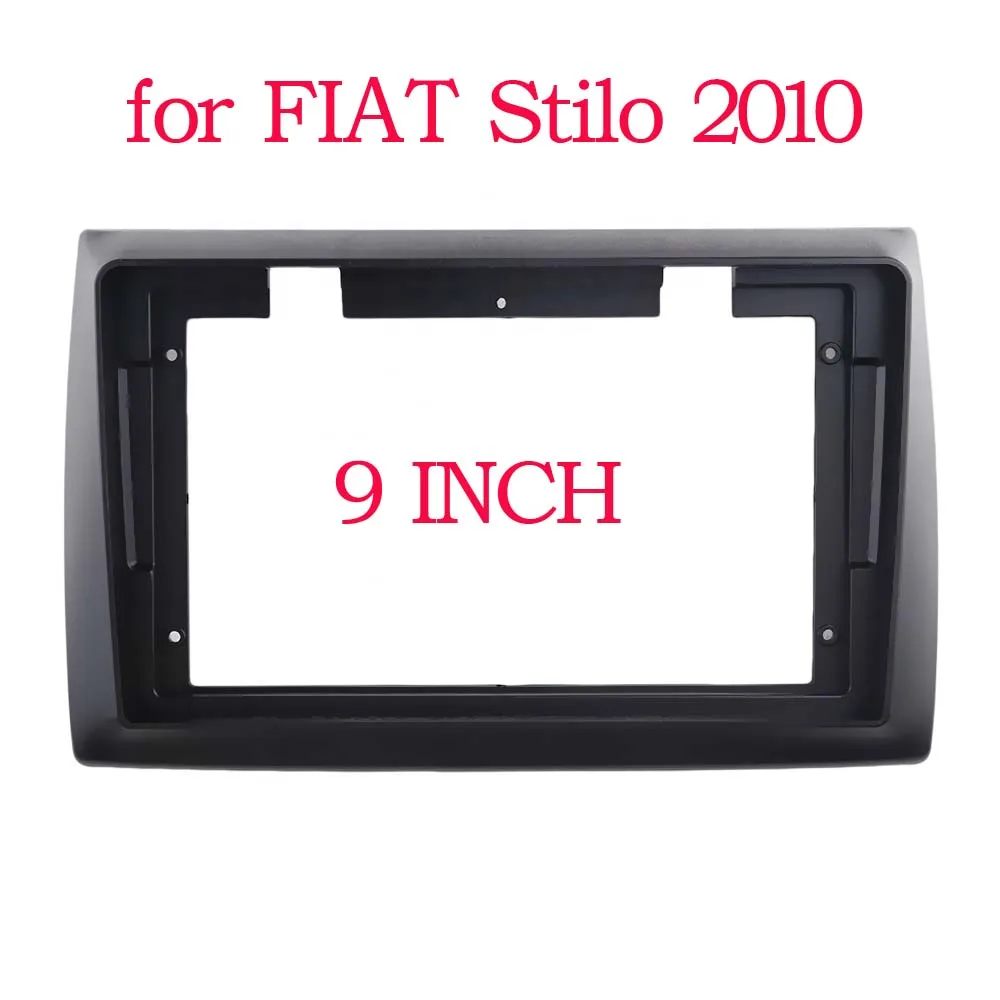 2 Din 9 Inch Car Radio DVD GPS Mp5 Plastic Facia Panel Frame for FIAT Stilo 2010 Dash Mount Kit