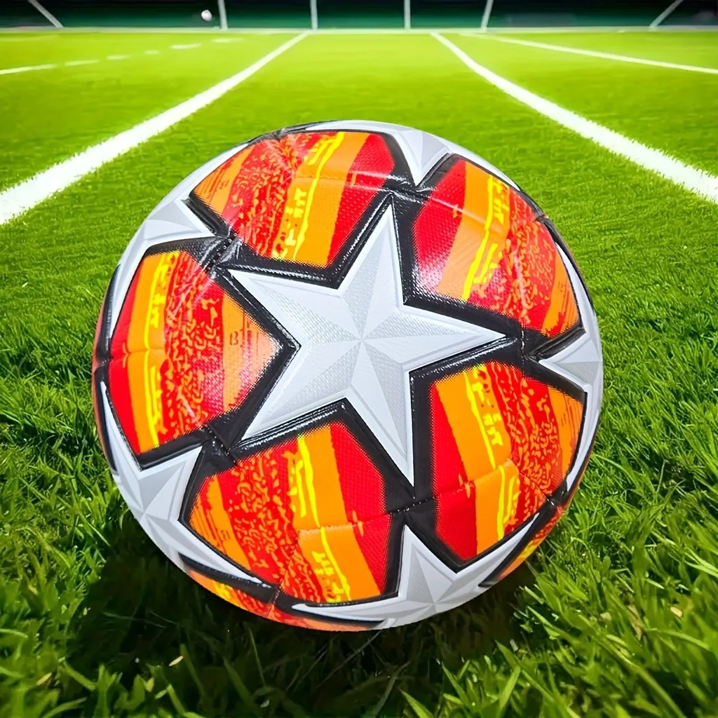 

1PC Soccer Balls Standard Size 5 Machine-Stitched Ball PU Material Sports League Match Football Training Balls Futbol Voetbal