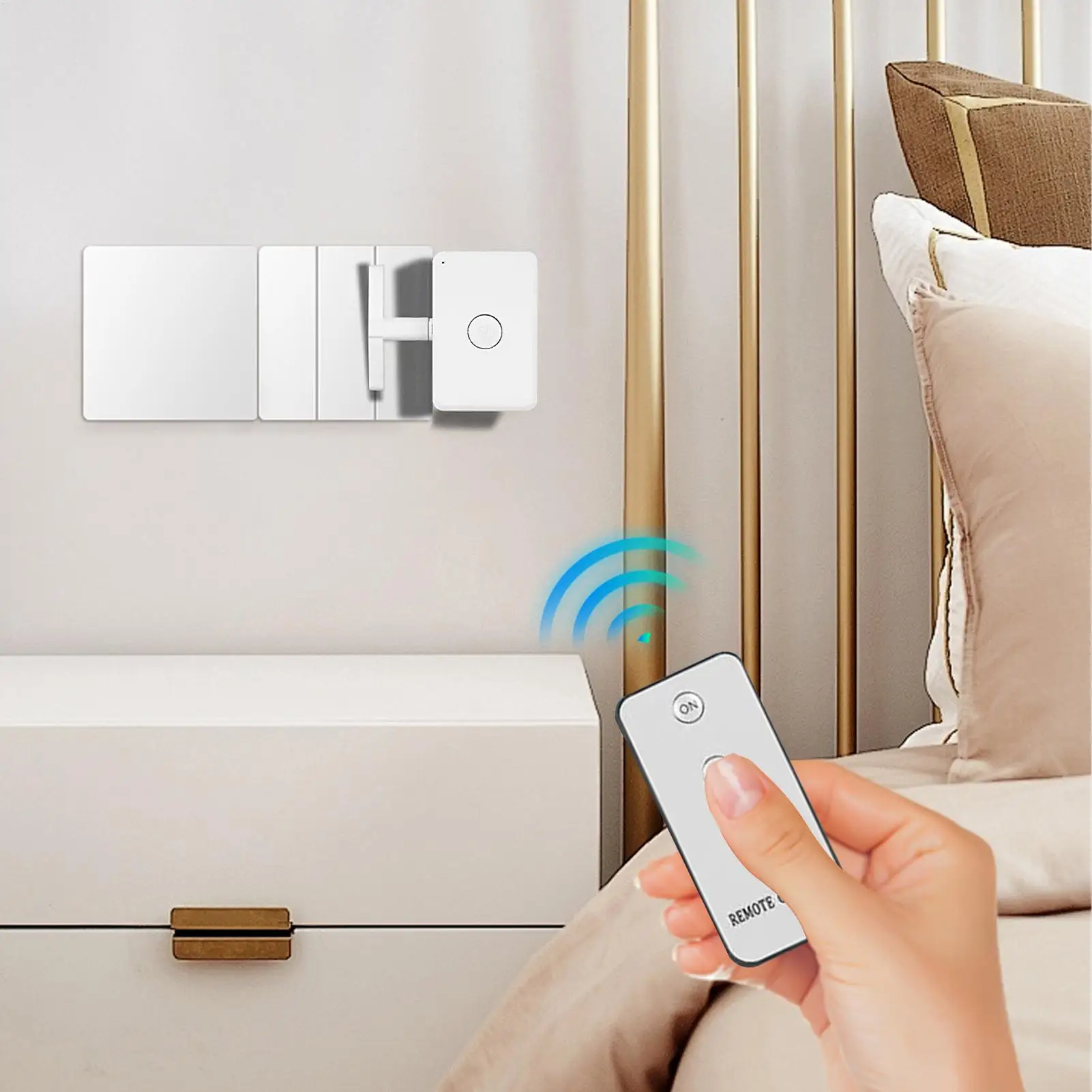 

Умная кнопка-толкатель без проводки, кнопка-толкатель, инструмент, диапазон 10 м, дистанционный диммер, светильник, артефакт для двери, стены, вентилятор для общежития, дома