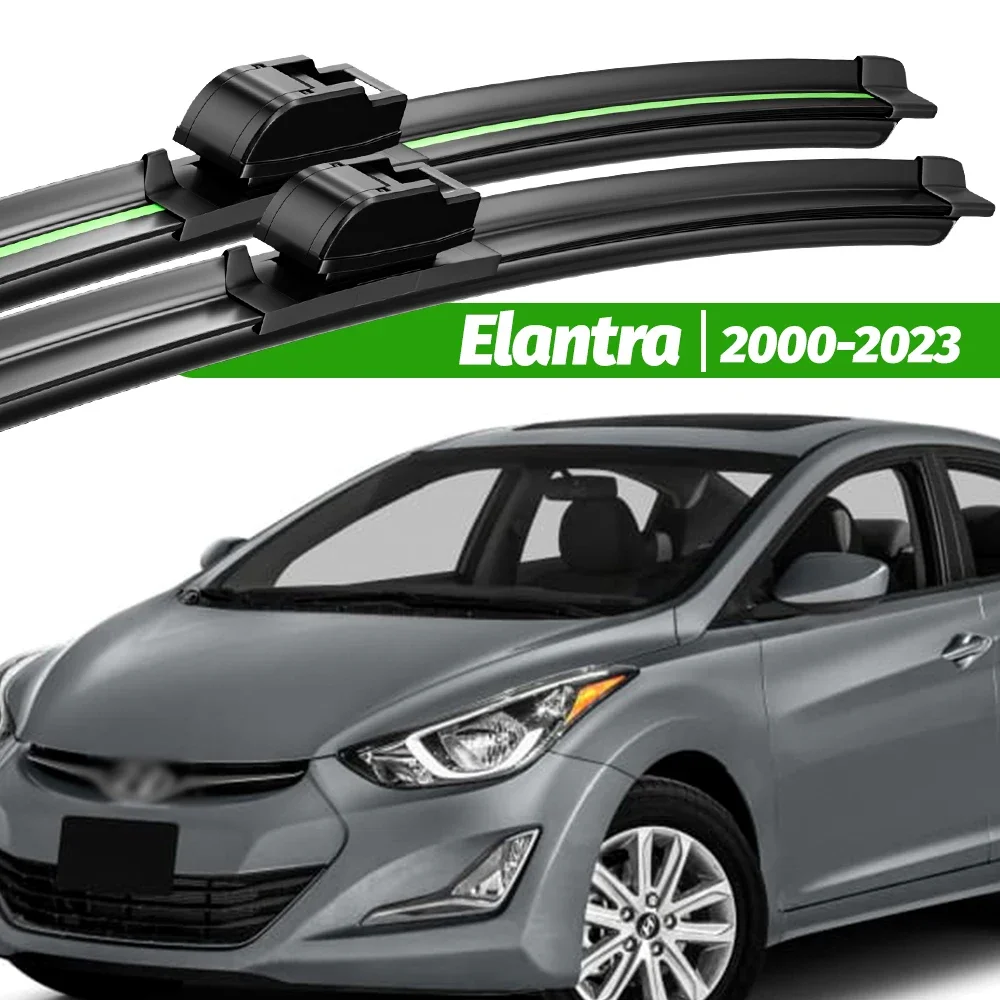 

For Hyundai Elantra 2000-2023 2pcs Front Windshield Wiper Blades 2018 2010 2014 2016 2019 2020 Windscreen Window Accessories