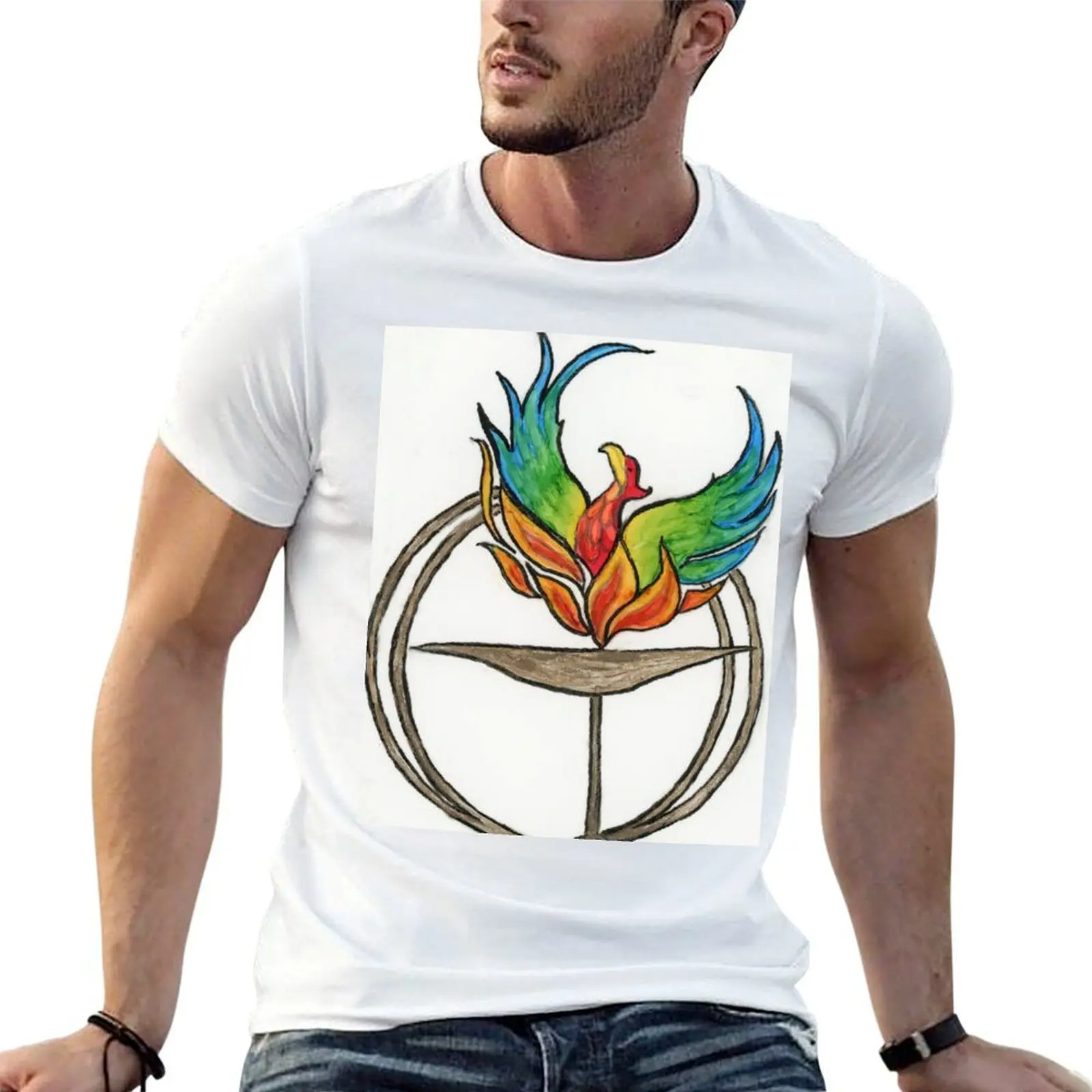 

100% t t-shirt man T-Shirt Phoenix plain for shirts man shirts cotton for t Unitarian graphic package black cotton
