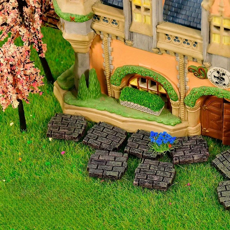 10pcs Miniature Bricks, Landscape Realistic Micro Landscape Bricks Decor for DIY Sand Table Scene Mini House Accessory