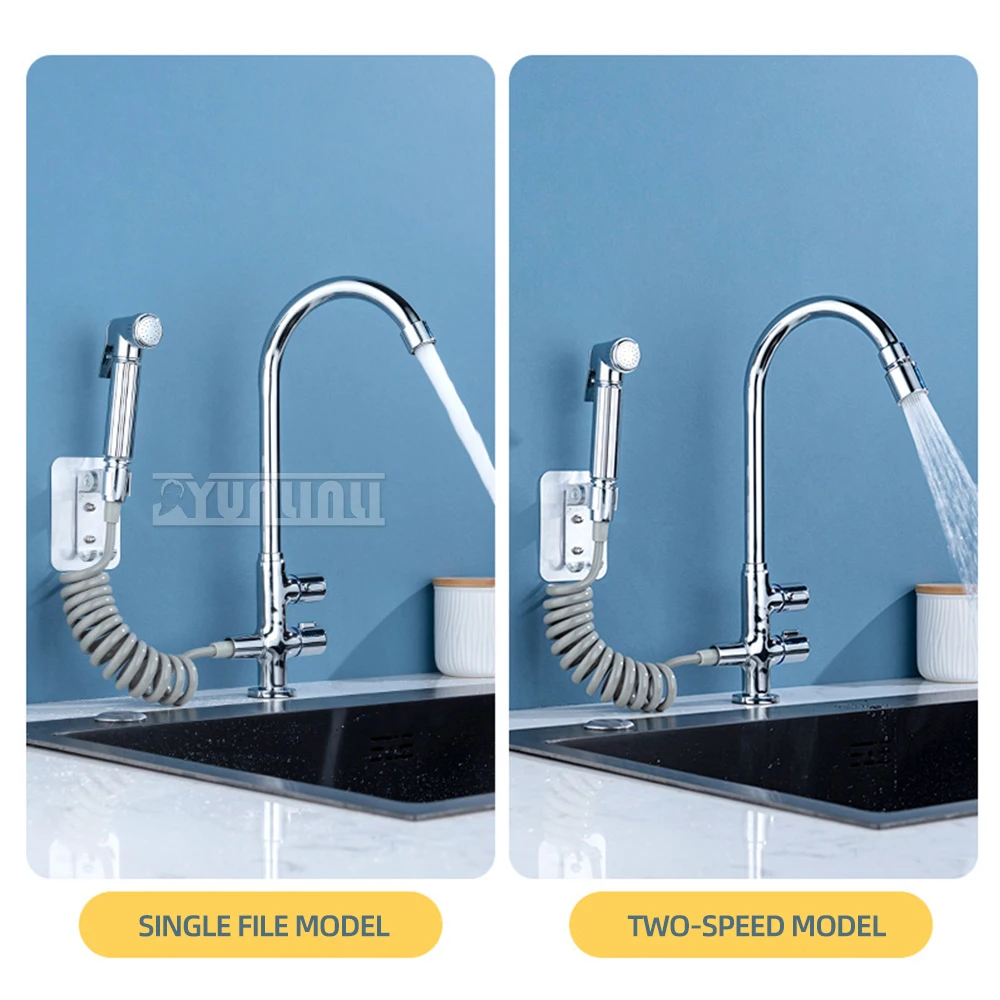 Kitchen Faucet Deck Mounted Mixer Tap 360 Degree Rotation Stream Sprayer Nozzle Kitchen Sink shower head With spray gun 2025 New