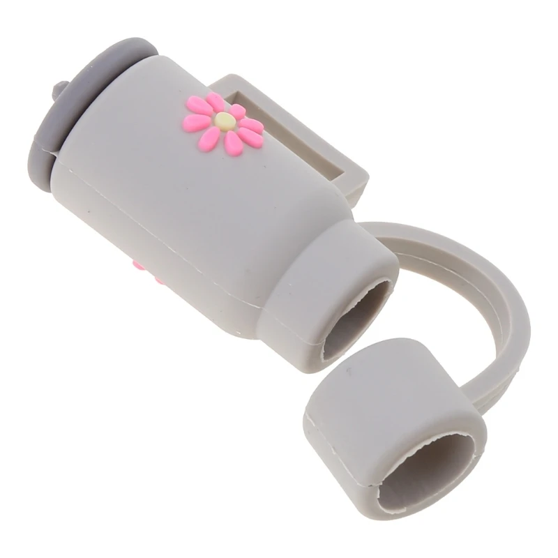Tappi in silicone flessibili con motivo floreale per cannucce da 10 mm Tappi cannuccia riutilizzabili riutilizzabili in