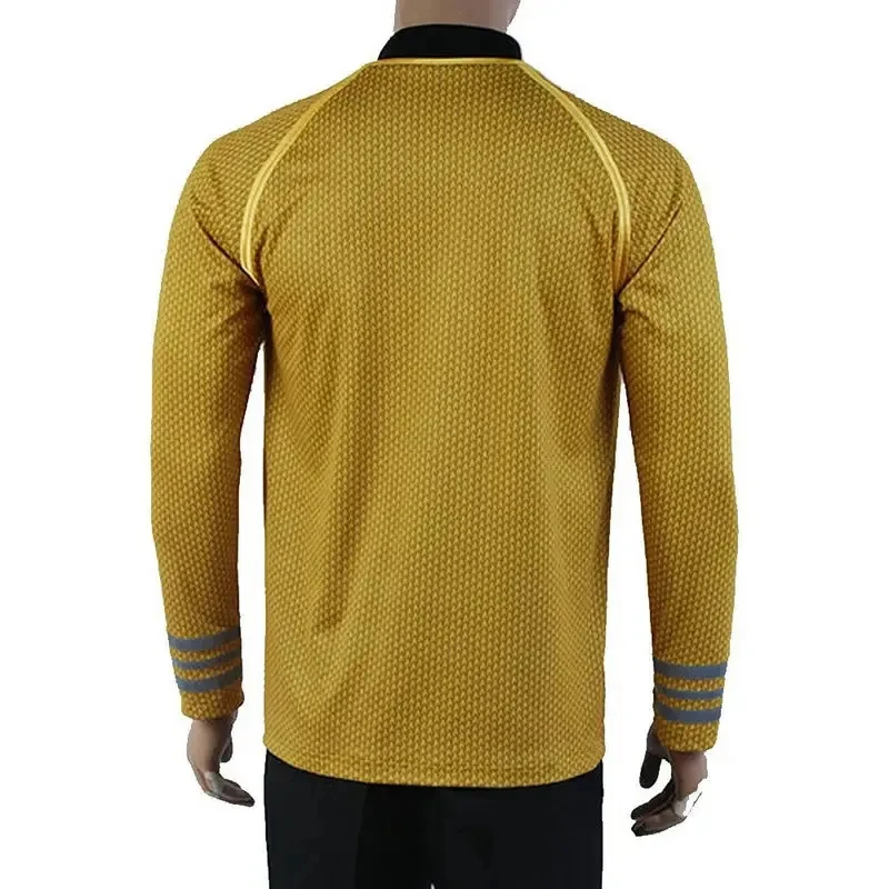 Костюм капитана Кирка из Star Trek для взрослых мужчин, золотой, для косплея на Хэллоуин