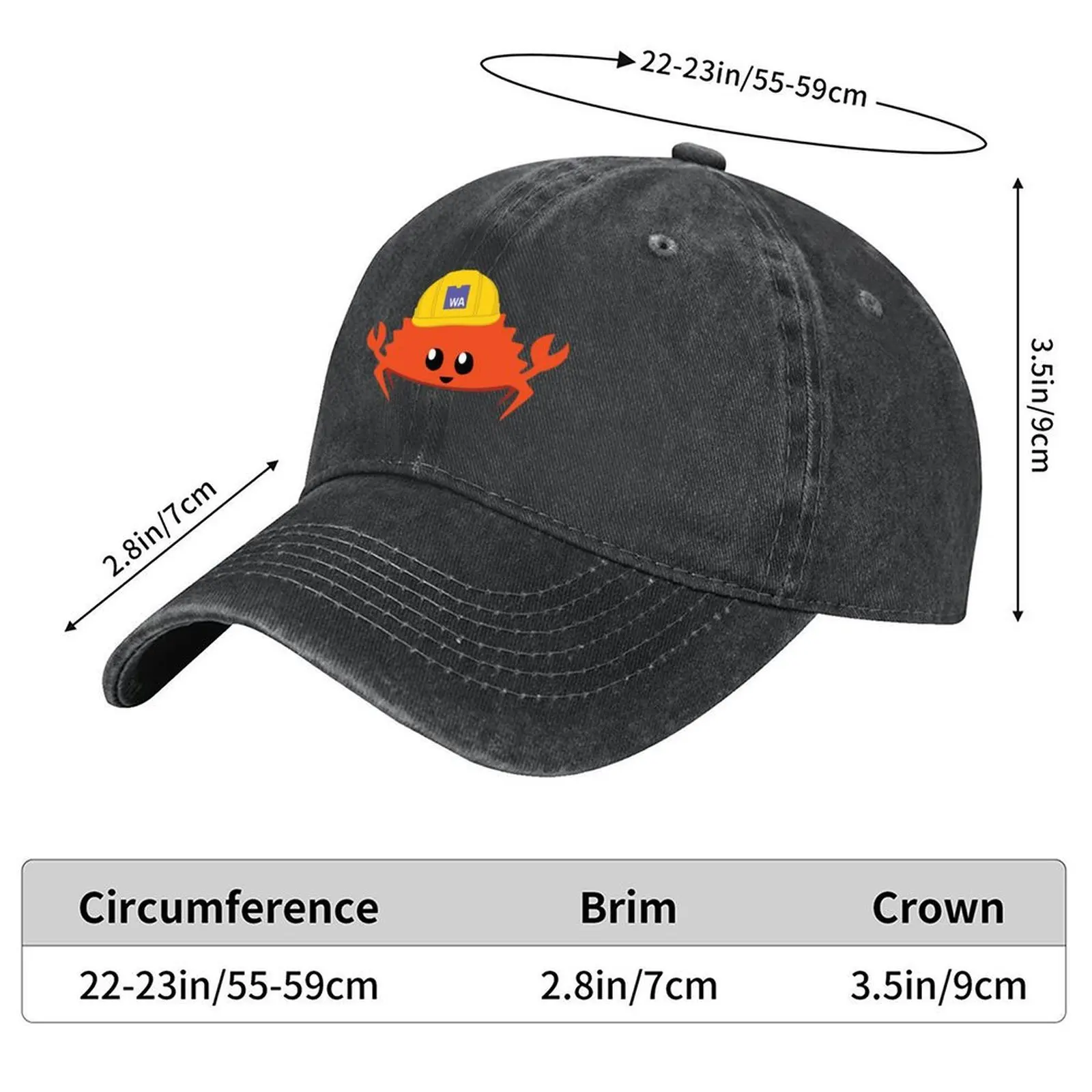 Rust Programming Language - Ferris the Engineer Baseball Cap luxury woman cap Sun Cap cute Women Hats Men's