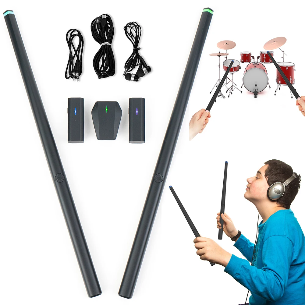 

New Somatosensory Drum Kit Professional Electronic Drumsticks Smart Portable Virtual Wireless Drum Kit with Control Console