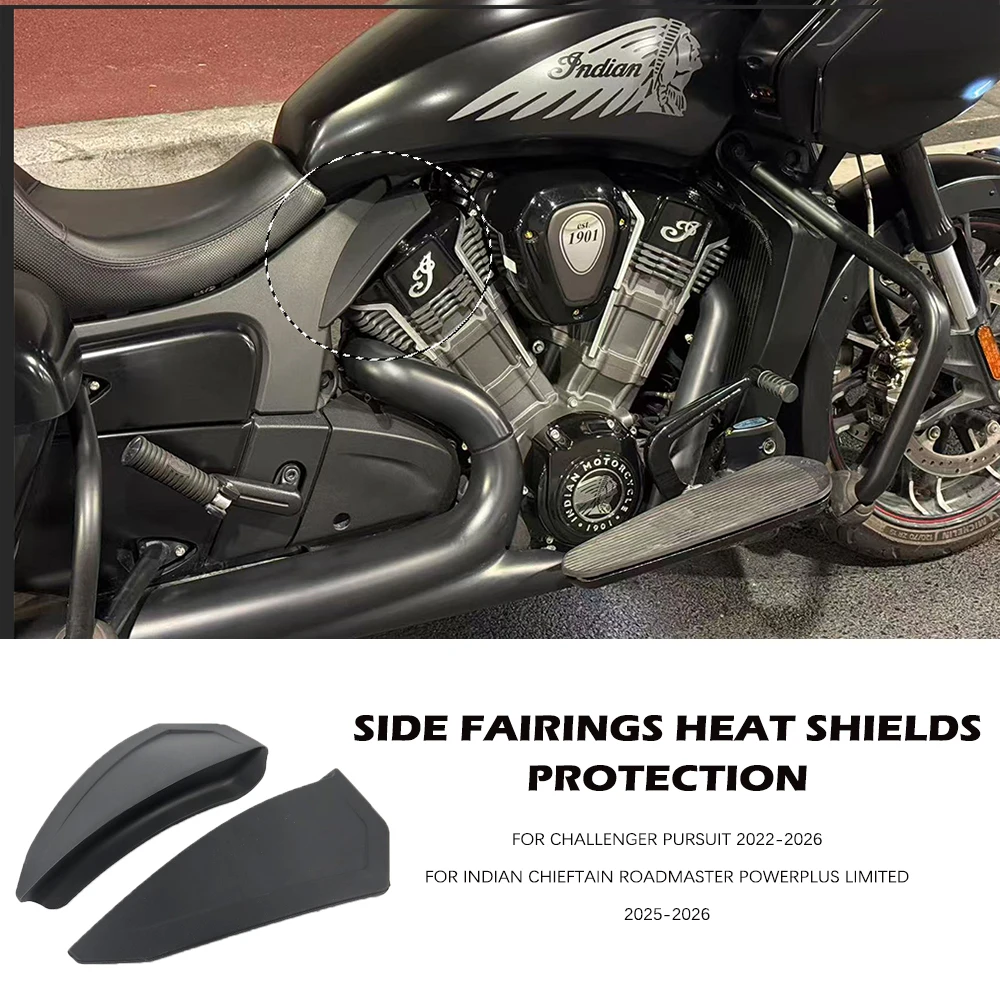 Nouveaux accessoires de protection thermique noirs pour moteur de moto (protections de cadre intermédiaire) pour Challenger Pursuit 2022-2026 2025
