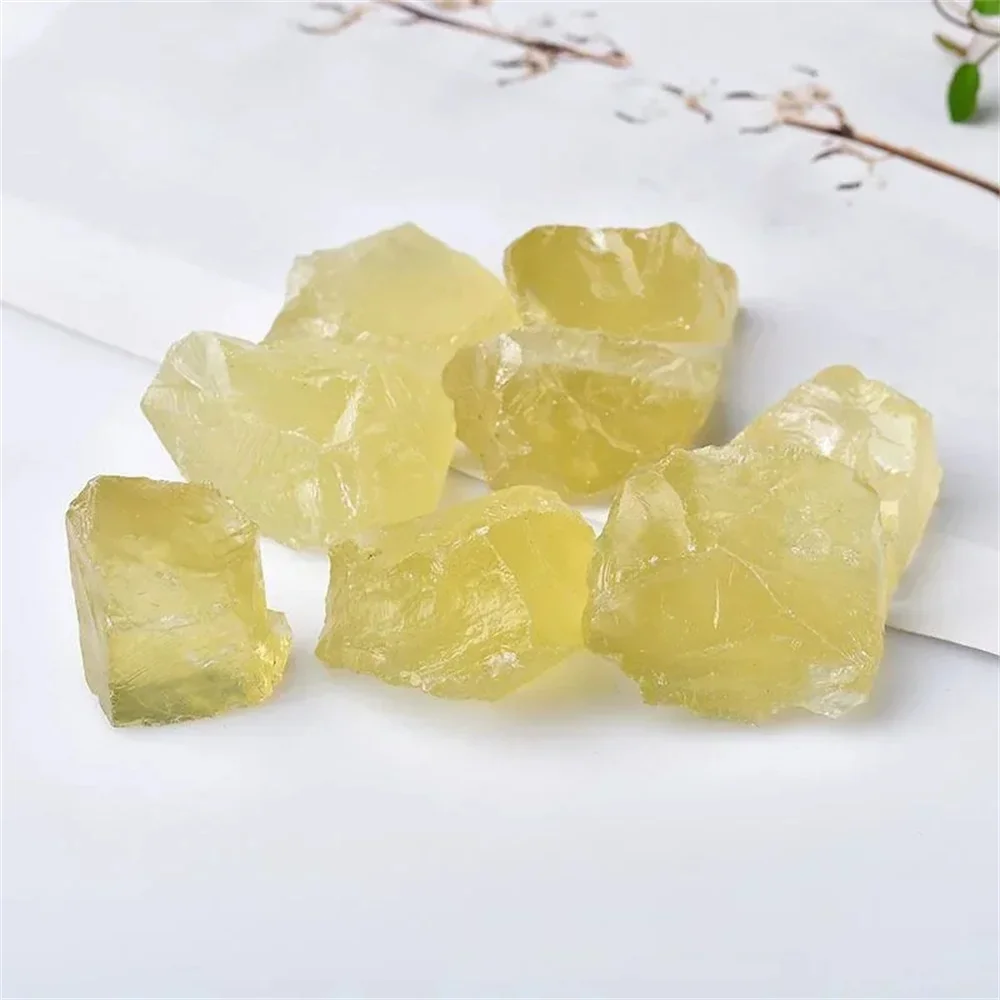 Natural Crystal Citrine Rough Stone Healing Yellow Crystal Minerals Stones Specimen Home Decoration