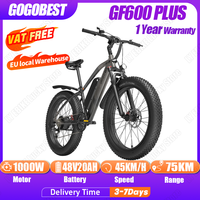 GOGOBEST GF600 PLUS Electric Bicycle 1000W 48V20AH Hydraulic Brake City Electric Bike 26*4.0 Inch Fat Tire Adult Off-road E-bike