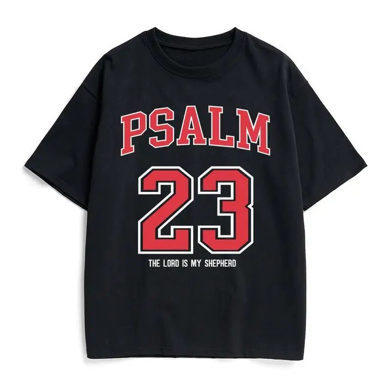 

"Psalm 23 T-Shirt for Women | Christian Faith Bible Verse Graphic Tee | The Lord Is My Shepherd Religious Gift"