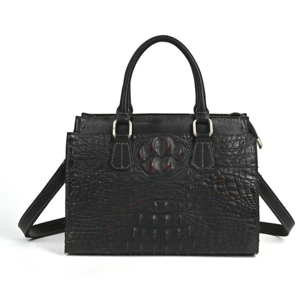 

Embossing Leather Shoulder Bags Large Capacity Vintage Shoulder Crossbdy Bags Luxury Women Handbags For Mother Gift