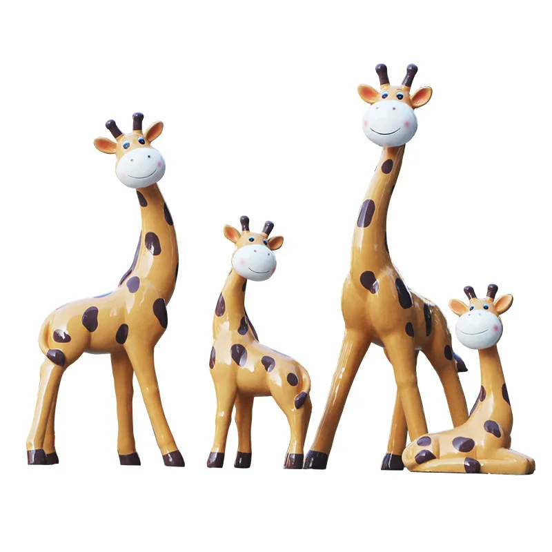 

Cartoon giraffe outdoor large fiberglass sculpture children garden landscape floor animal sculpture beauty decoration