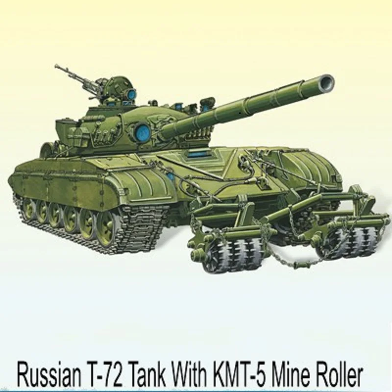 Trompetista-Minesweeper Tank Assembly Model for Adults, Building Kits, Plastic Toys, Collection, Russian, T-72B, 80112, Escala 1:35