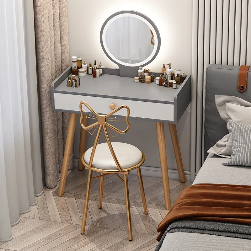 Dressing Table Women's Bedroom Modern Simple Small Makeup Table Cosmetic Mirror Mini Simple Dresser