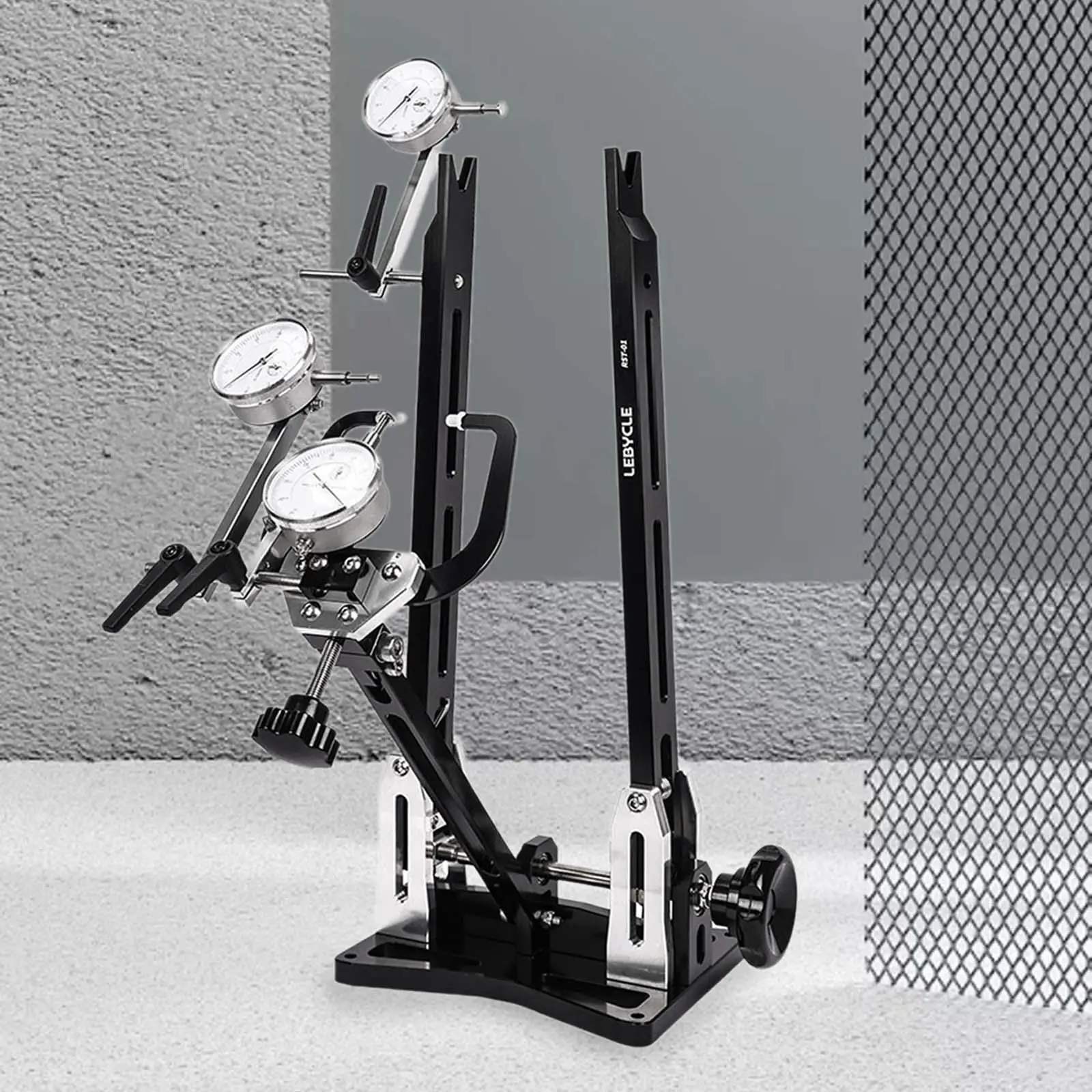 Wheel Truing Stand Maintenance Workstand with Gauges Rack Detachable Correction Repair Tools for Folding Bike Outdoor Sports