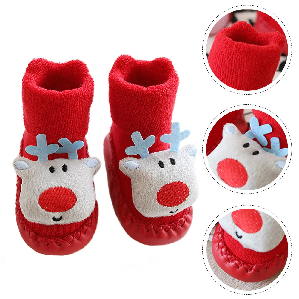 

Baby Socks Room Anti-Skid Thick Warm Kids Footwear Christmas Style Soft Comfortable Non-Slip Floor Toddler Socksfresh