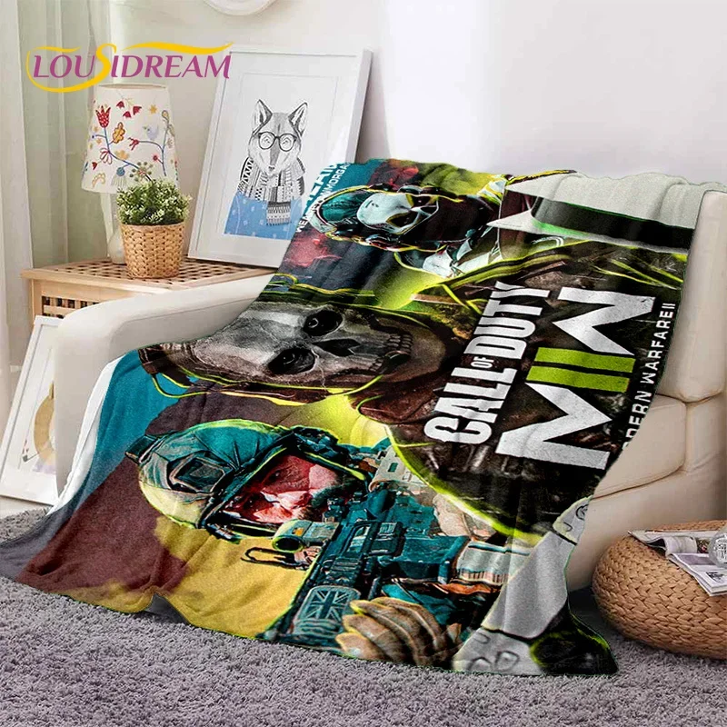 

Call of Duty War Game Gamer COD Soft Flannel Blanket for Beds Bedroom Sofa Picnic,Throw Blanket for Cover Outdoor Leisure Gift