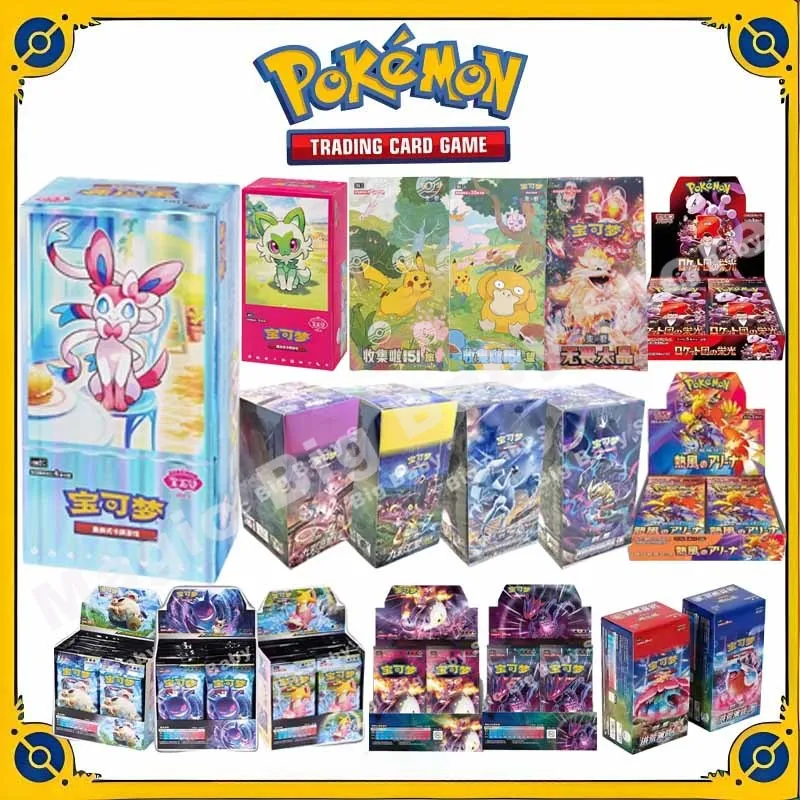 

Оригинальная карта Pokemon 151Trip See Gem Bag V1 V2 Fearless Tai Crystal Friend Source Excited Mao Li Indigo Call Mu Que Black Flame