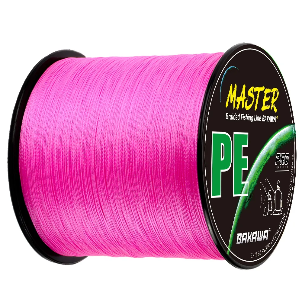 BAKAWA 300M TO 1000M 4 Strands Super Strong Braided Fishing Line PE Multifilament Multicolor Sea Saltwater Weave Cord