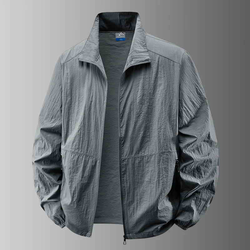 

Мужская куртка с лацканами, летняя тонкая легкая уличная солнцезащитная куртка