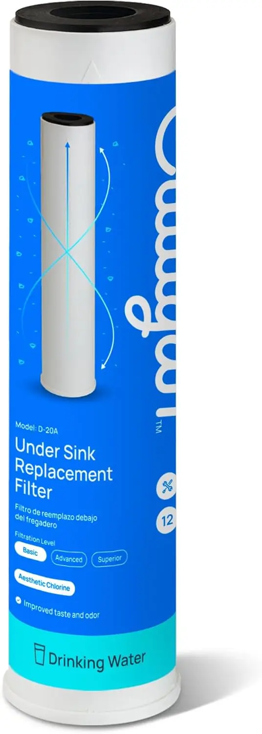 

Universal Undersink Water Filter Cartridge - Reduces Sediment, Rust, Dirt & Scale, Easy DIY Installation, 12-Month Life