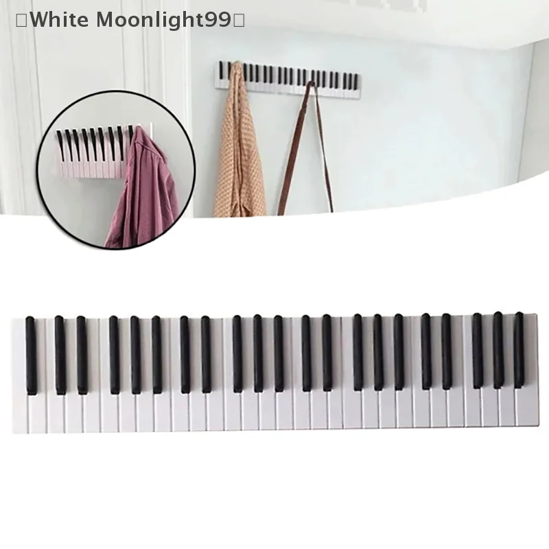 39cm Coat Racks Piano Keys Wall Mounted Coat Hook Hanger Wall Decoration For Home Kitchen Cute Room Wall Decor Wall Art Gifts