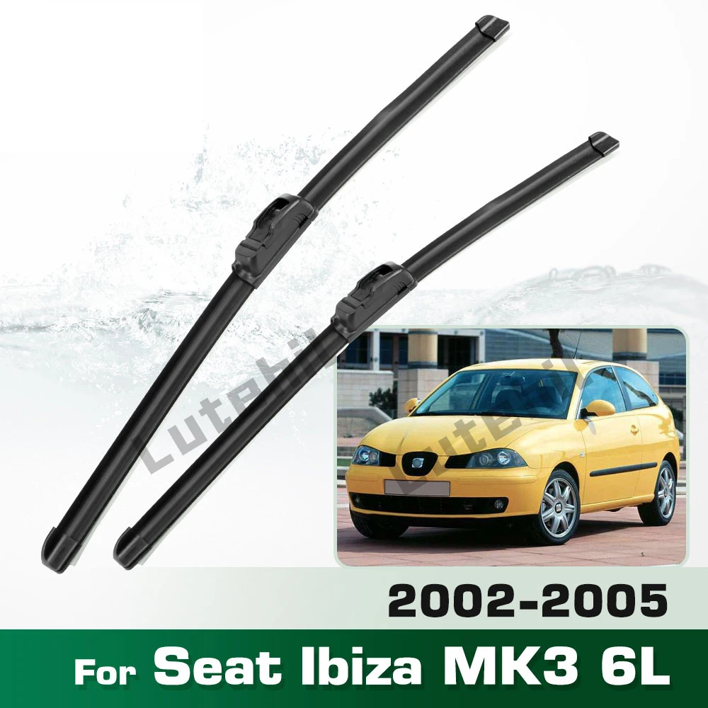 Frontwischer für Seat Ibiza MK3 6L 2002–2005 2003 2004, Wischerblätter, Windschutzscheibe, Windschutzscheibe, Fensterbürste, 21 Zoll + 19 Zoll