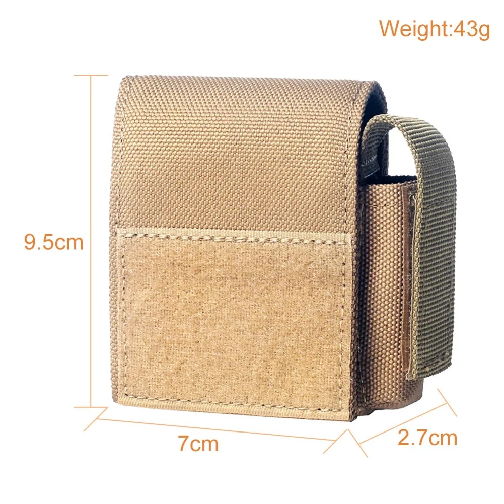 Тактический подсумок Molle, охотничий подсумок для одного пистолета, компактный аккумулятор EDC, сумка для хранения зажигалки, мини-поясная сумка для сигар