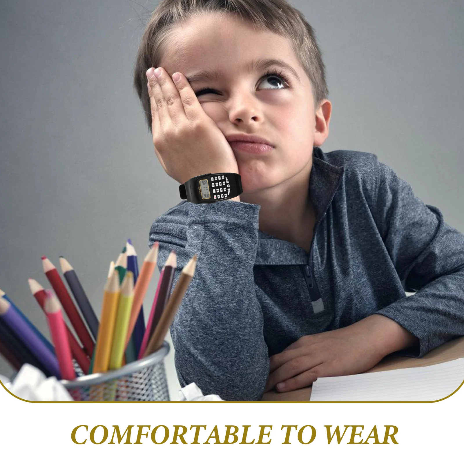 2 stücke Rechner Uhr Für Kinder Tragbare Berechnung Armbanduhr Geburtstag Geschenk Mathematik Lernen Büro Elektronik