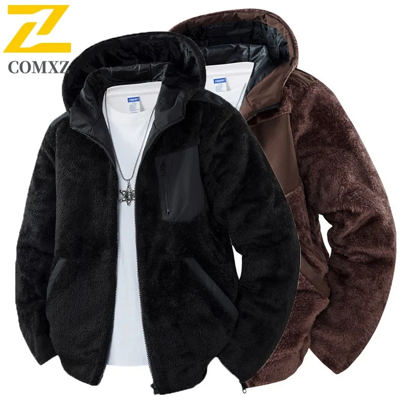 

COMXZ Outdoor Stand Collar Jacket for Men Brand Simple Travel Windproof Coat Solid Color Comfort Lightweight Autumn Windbreaker