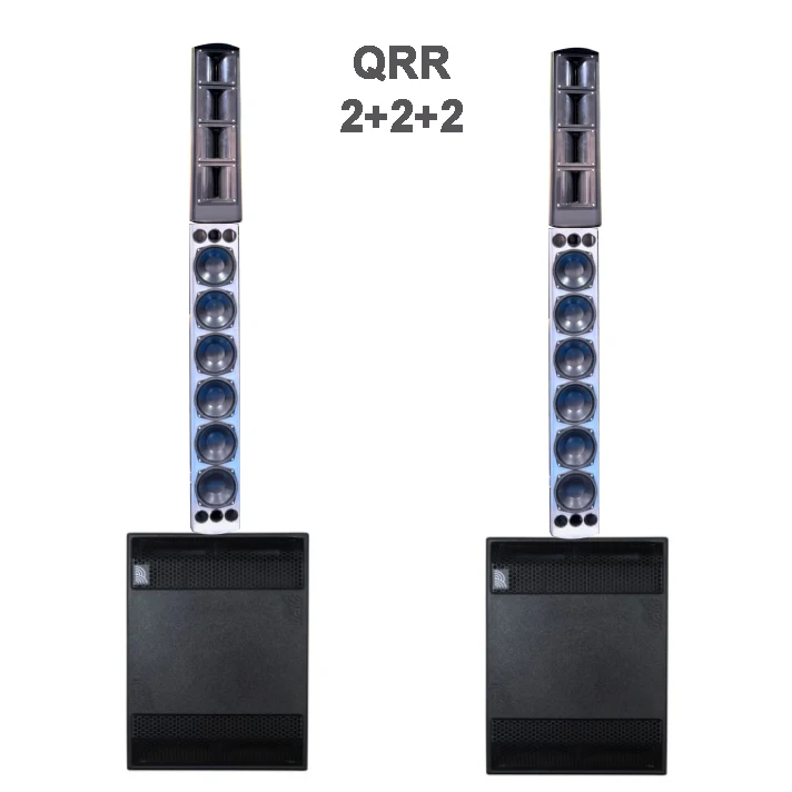Professional Audio Sound System High-Powered Active Column Speakers Set for Performance Parties Clubs