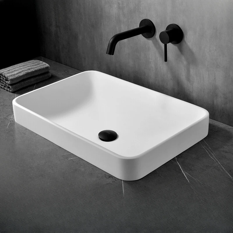 

New domestic artificial stone semi-embedded basin domestic washbasin basin