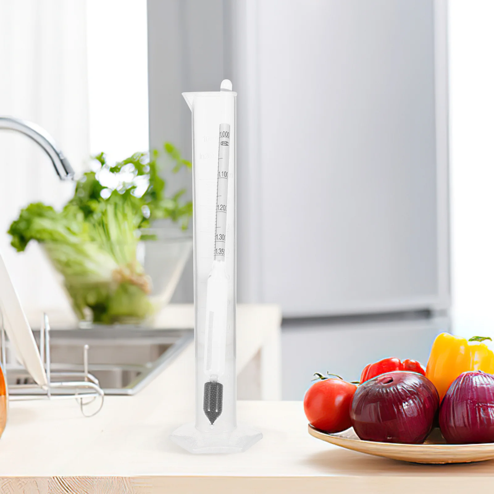1Set Hydrometer Precise Evaluation Tool Graduated Measuring Cylinder for Various Foods Cylinder Ml Measuring Cup for Liquid