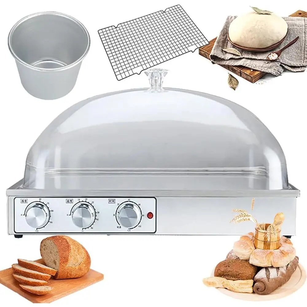 

Электрическая тестомесильная машина из нержавеющей стали с чашей и решеткой Huiying, прозрачная крышка из поликарбоната, противоскользящее основание, независимая регулировка температуры