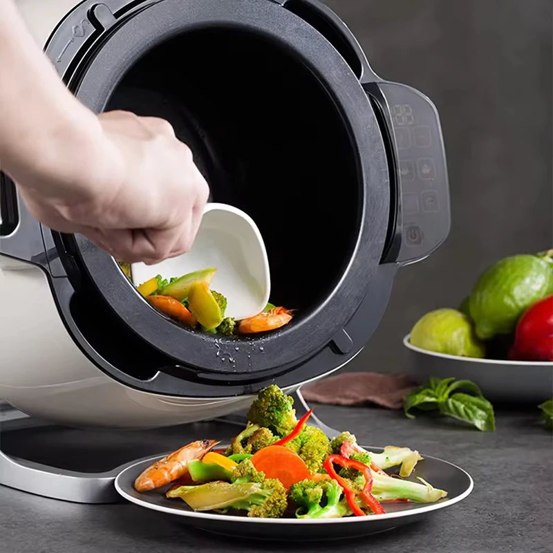 Smart Cooking Robot Automatic Stir-fry Wok Machine for Home, Electric Powered, One Touch Control, Healthy Non-Stick Coating