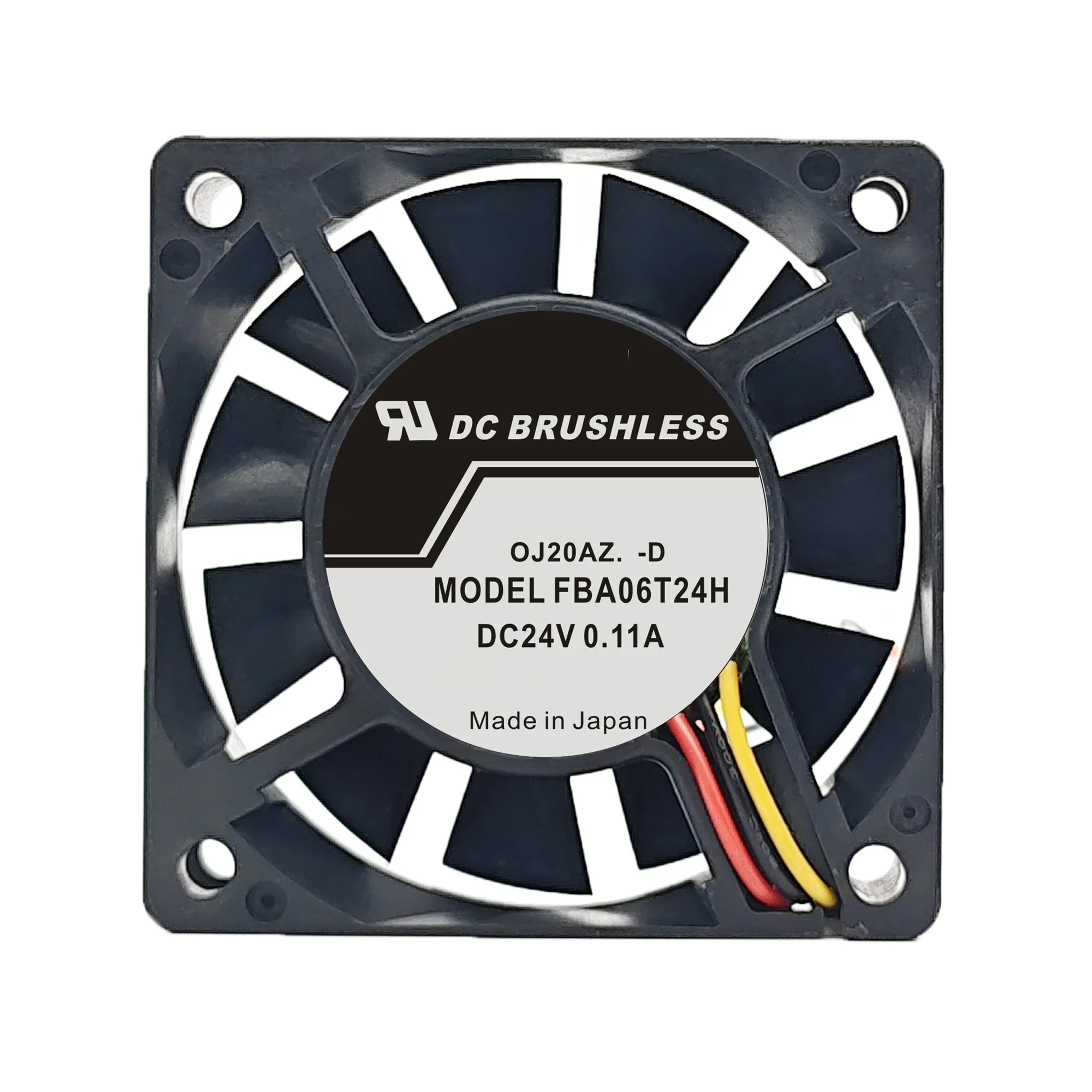 Cooling Fan FBA06T24H FBK06T24H DC 24V 0.11A 6cm 6015 60x60x15mm 2-Wire