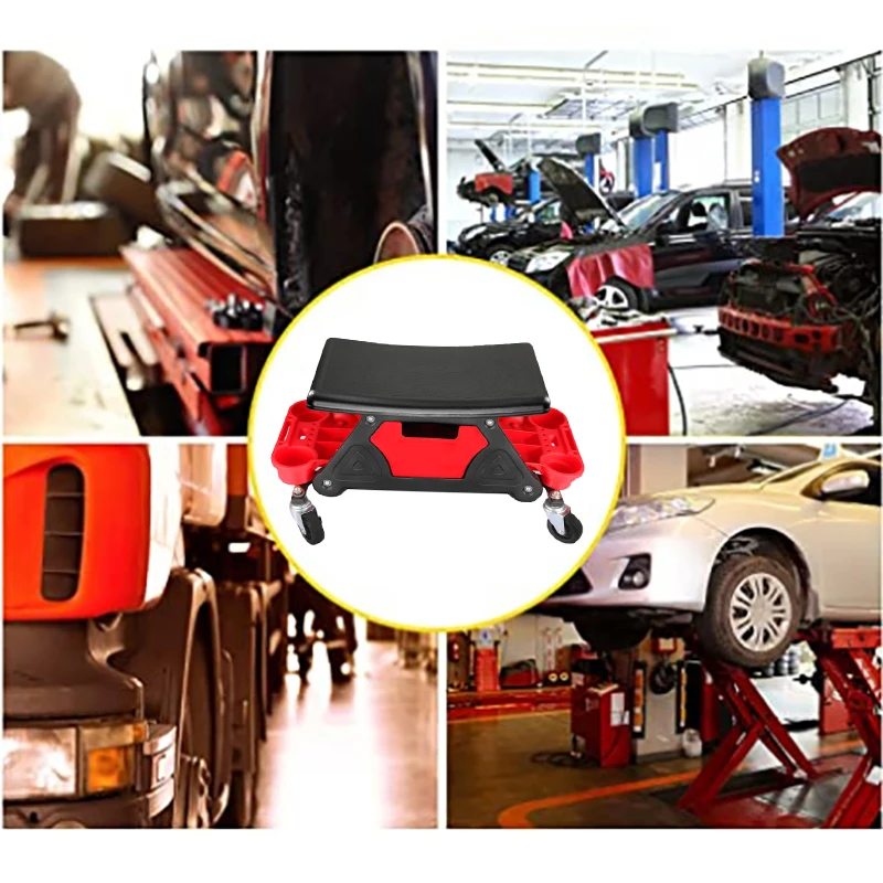 Car Multi-Function Chair Mechanic For Wax Polishing Projects Car Creeper Stool Chair Mobile Creeper Seat Car Wash Supplies