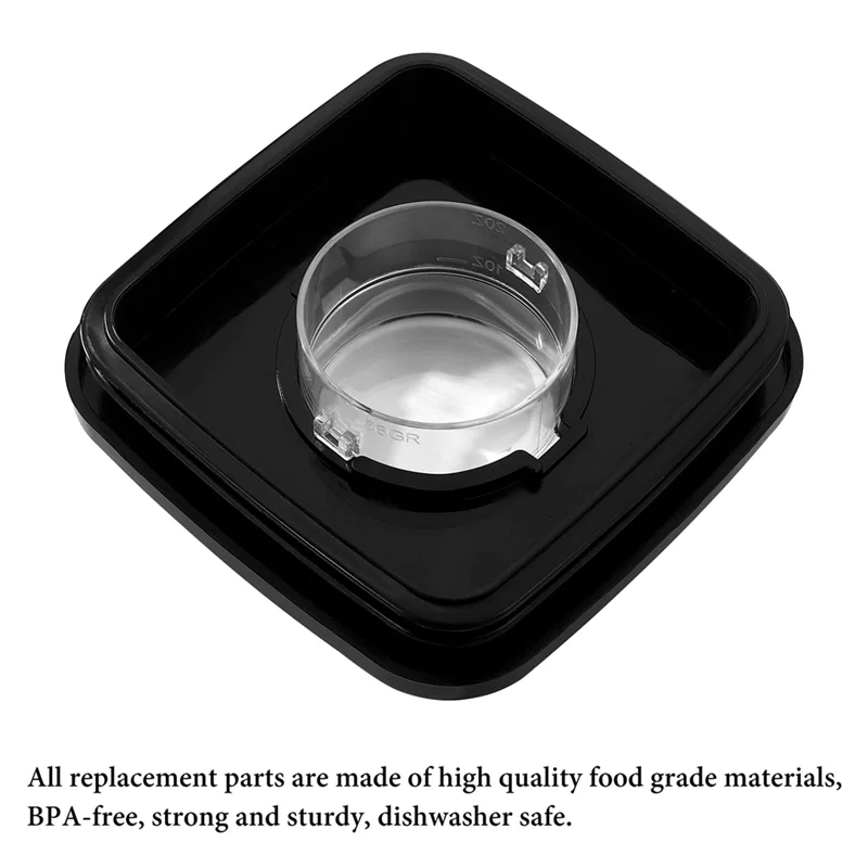 A86I-Blender Square Lid and Center Cap for Os-Ter Blender Jar Fit for 4903 Blender Square Jar Lid Replacements