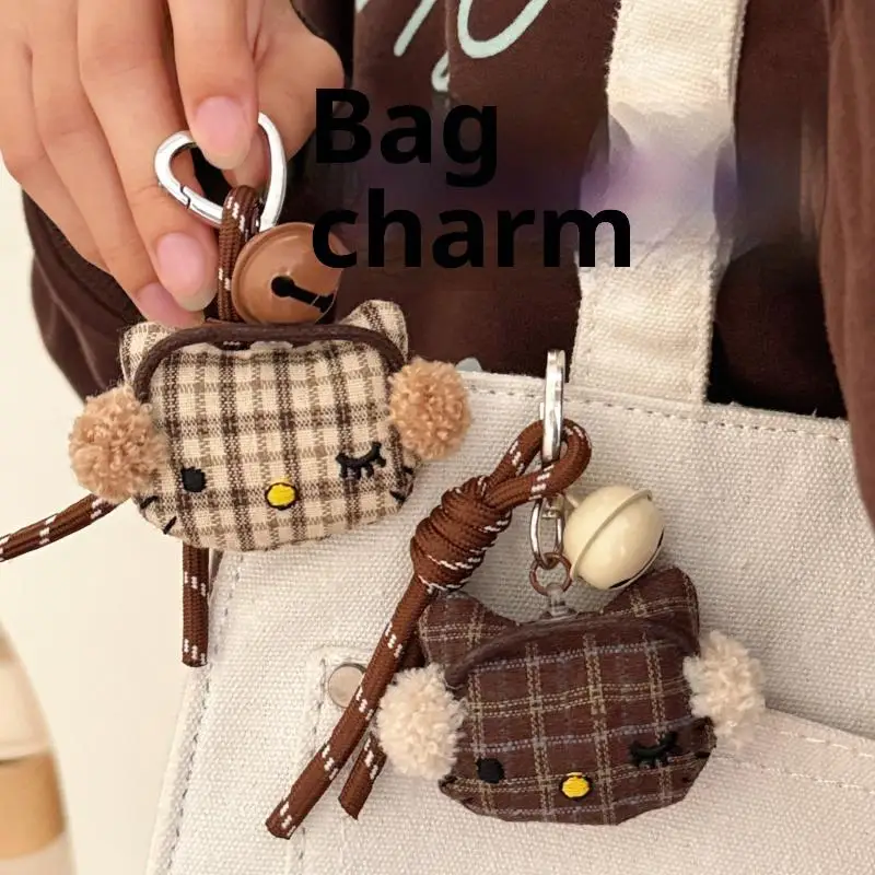 

Kawaii сетка наушники Hello Kitty брелок мультфильм плюшевая милая кукла кулон рюкзак подвесной орнамент украшения аксессуары подарок