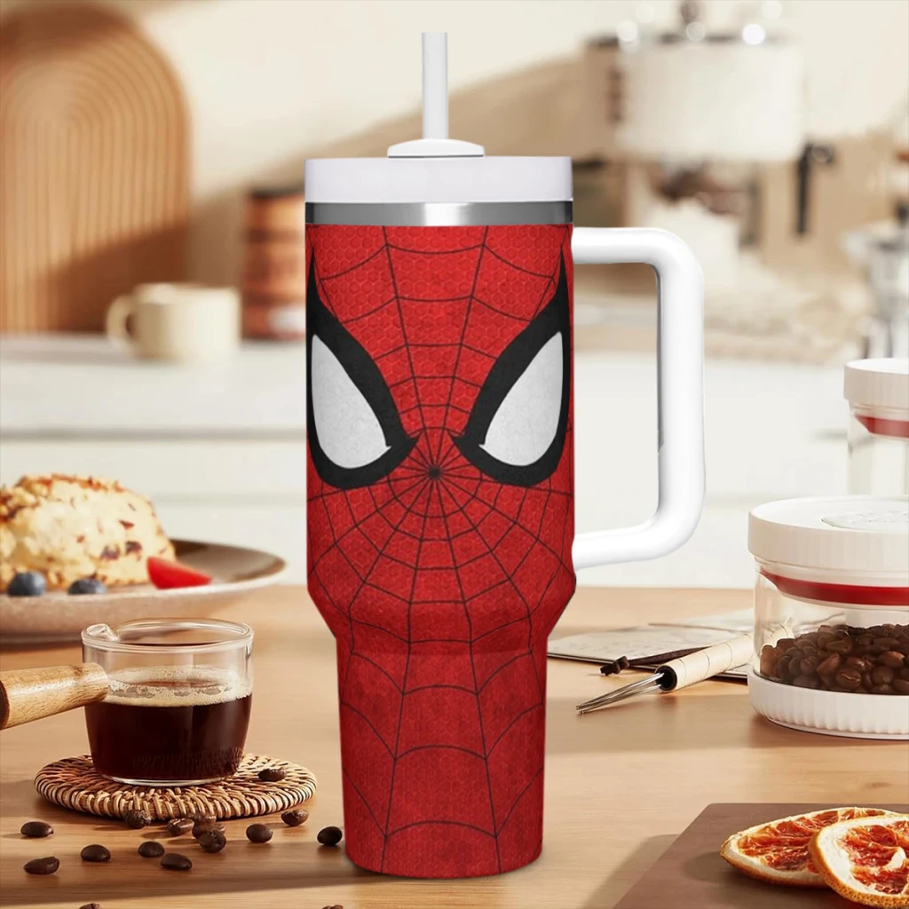 Car Travel Mugs Spider Man Spider Man Stainless Steel 304 Tumbler Water Bottle 40oz/1200ml