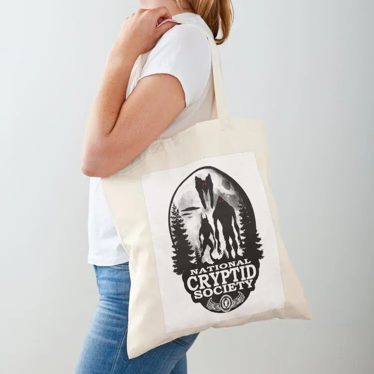 

Bigfoot, Dogman, Mothman, UFO's; National Cryptid Society Tote Bag shopping cart bags Custom bag personalized tote