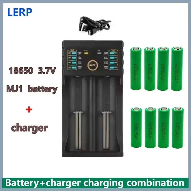 

18650 Lithium - Ion Rechargeable Battery (3.7V, 3500mAh, MJ1, LGDB) with Charger, 30A Discharge