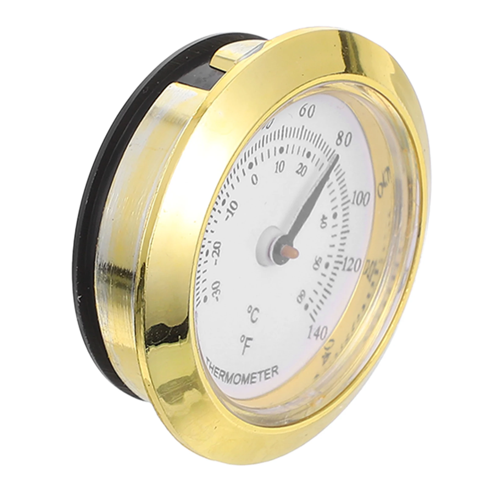 

Round 37mm Thermometer Plastic Compact Clear Scale Indoor Outdoor Small Gauge Measuring Device Decorative Garden Garage