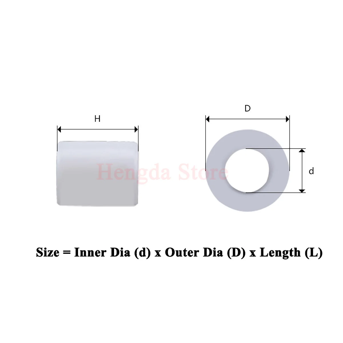 M3 M4 M5 M6 M8 M10 White POM Bushing Washer Round Hollow Unthread Standoff Spacers Insulated Plastic Gasket Length 1-20mm