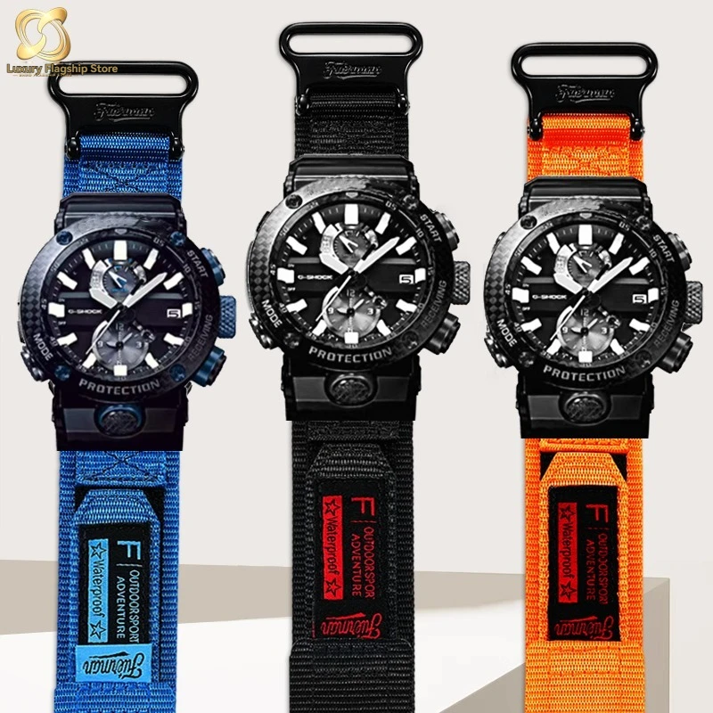 

for Casio G-SHOCK Air Dominator 5588 GWR-B1000 modified mountaineering sports nylon canvas watch strap men's accessories